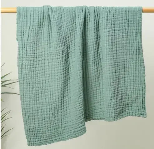 6-Layer Cotton Muslin Baby Swaddle Blanket 105 x 105 cm (41.3 x 41.3 in) - Gauze Bath Towel & Newborn Receiving Blanket