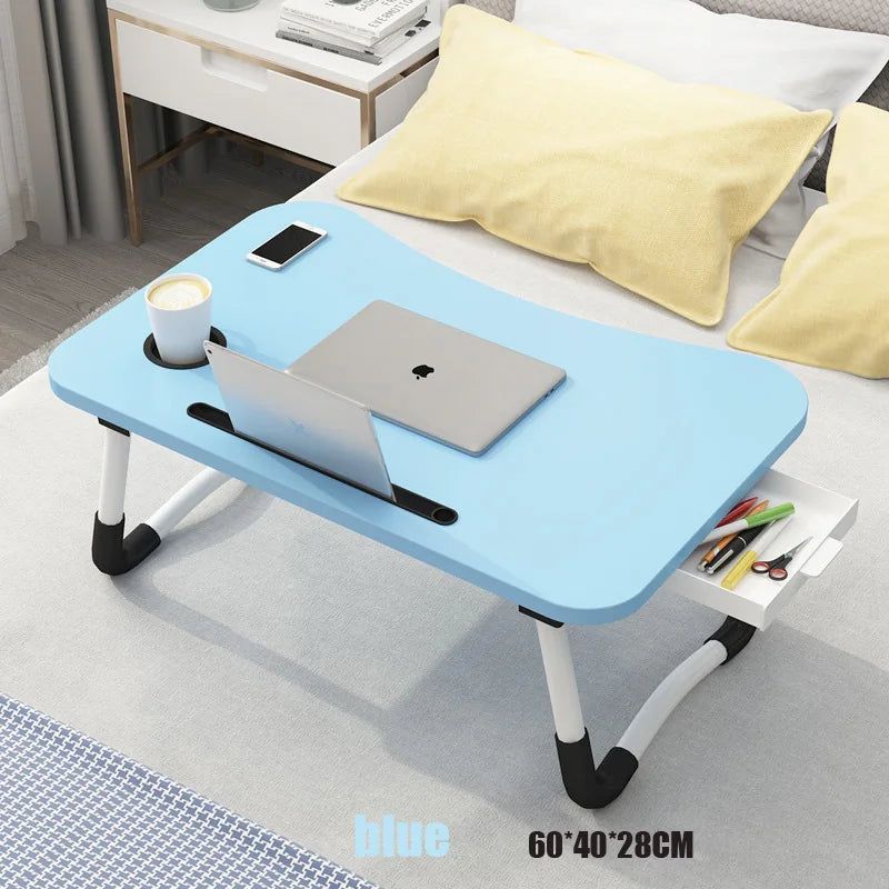 Folding Laptop Desk for Bed & Sofa — Portable Foldable Lap Tray 60 x 40 x 28 cm (23.6 x 15.7 x 11 in) for Study & Reading
