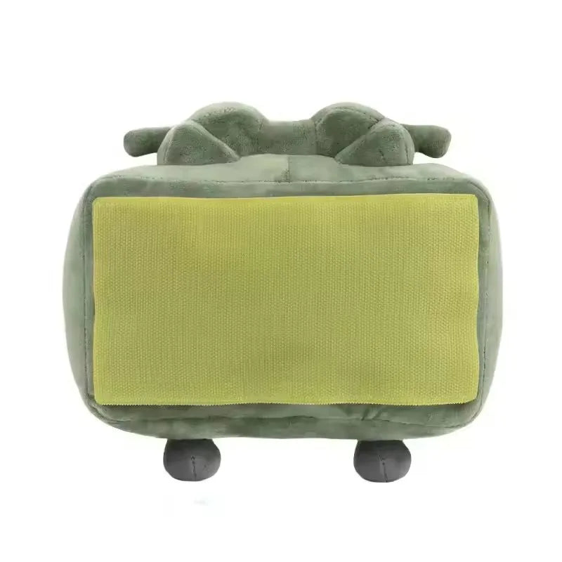 Kawaii Green Square Plush Doll Pillow - Soft 8 in (20 cm) Cute Anime Plush Toy Gift for Kids