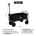 Collapsible Folding Utility Wagon – Heavy-Duty Large Capacity Portable Beach & Camping Trolley
