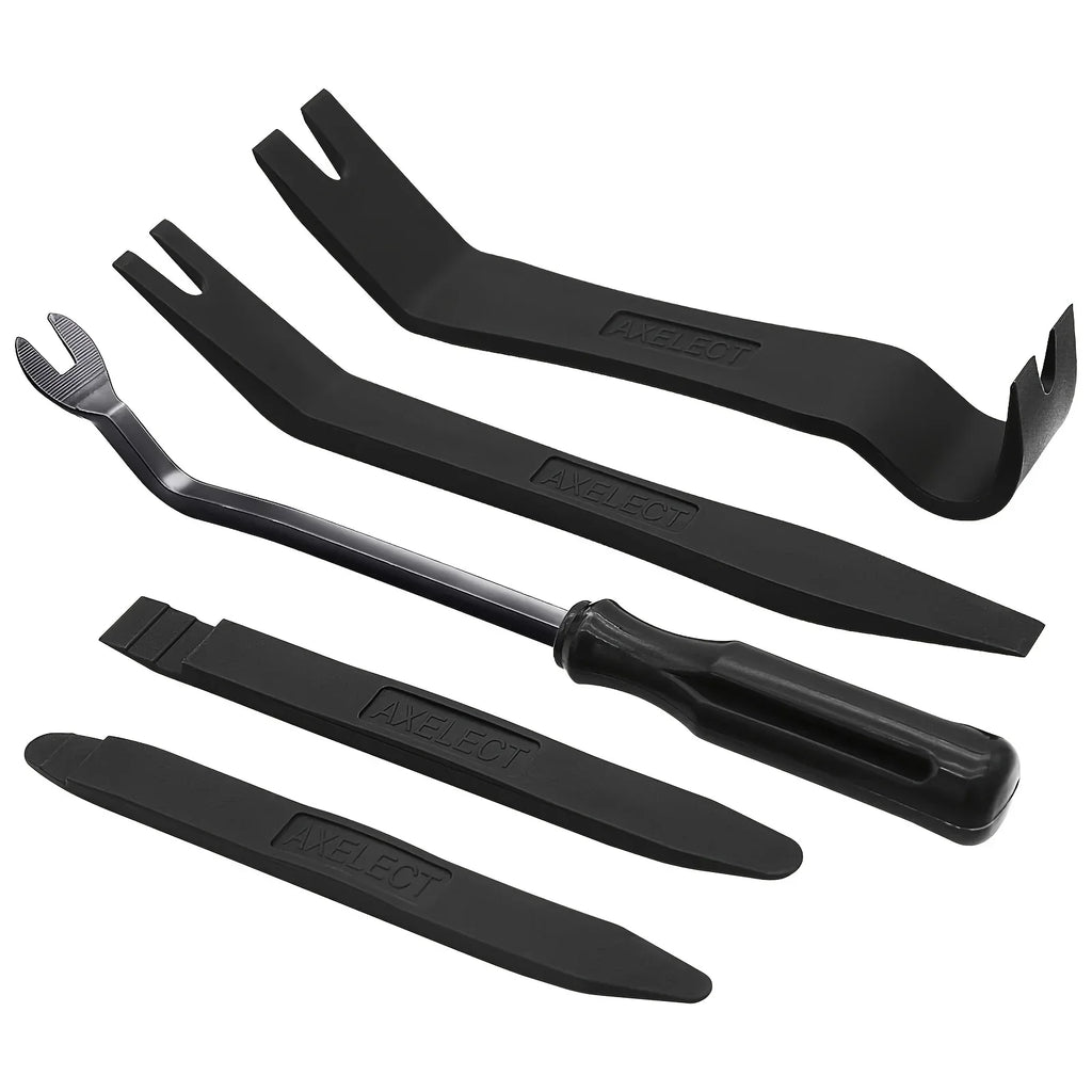 5-Piece Auto Trim Removal Tool Kit - No-Scratch Plastic Pry Tools for Interior Door Panels & Fastener Clips