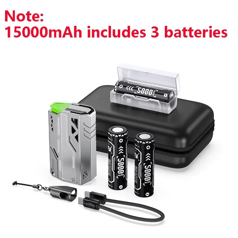 Detachable Power Bank 10,000–50,000mAh | 22.5W Fast Charge Replaceable Battery Pack with Built-In Cable