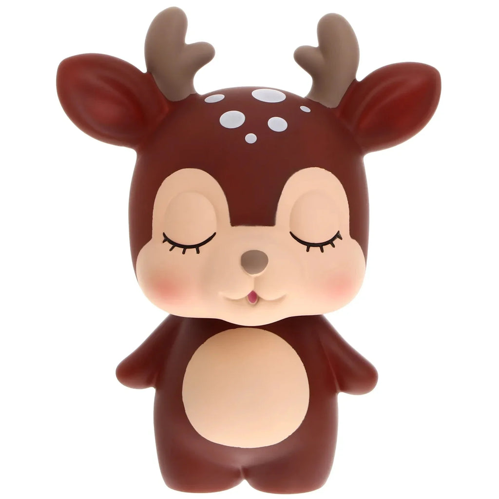 Cute Cartoon Deer Piggy Bank - Vinyl Coin Bank Money Jar, Large Savings Box (7.6 x 6.06 x 3.94 in | 19.3 x 15.4 x 10 cm)