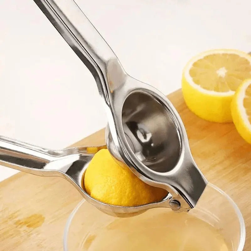 Stainless Steel Lemon Squeezer - Heavy-Duty Manual Citrus Juicer Press for Home Kitchen