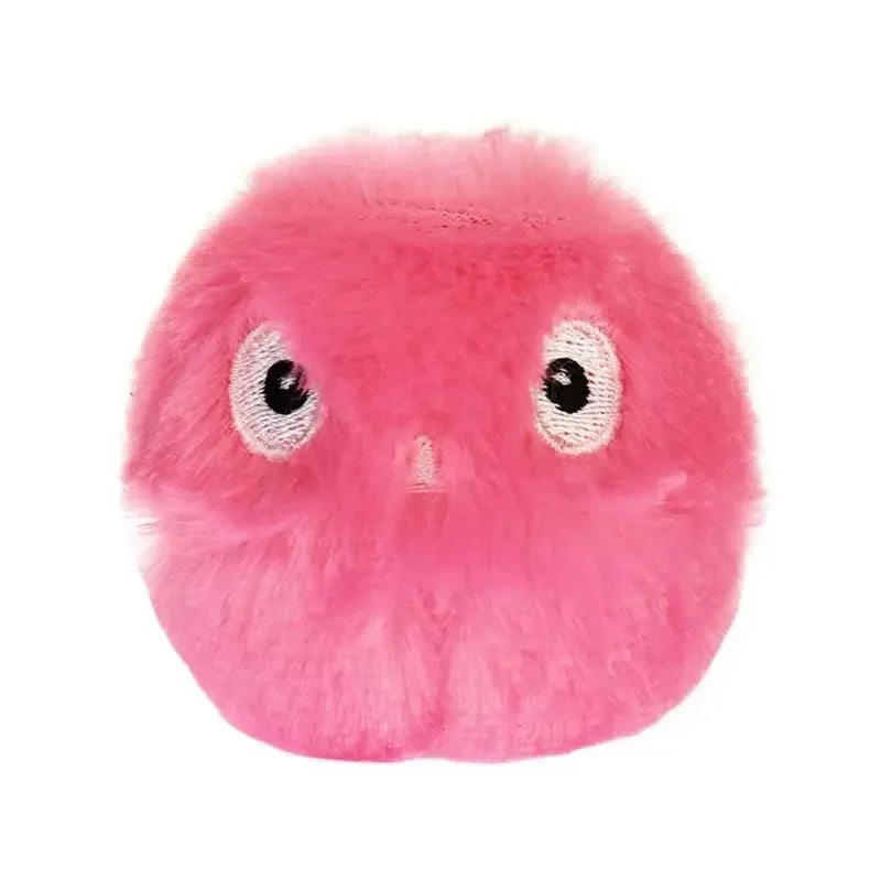 Interactive Chirping Plush Ball Cat Toy – Frog, Bird & Cricket Sounds, 2.17 in (5.5 cm) Rolling Teaser