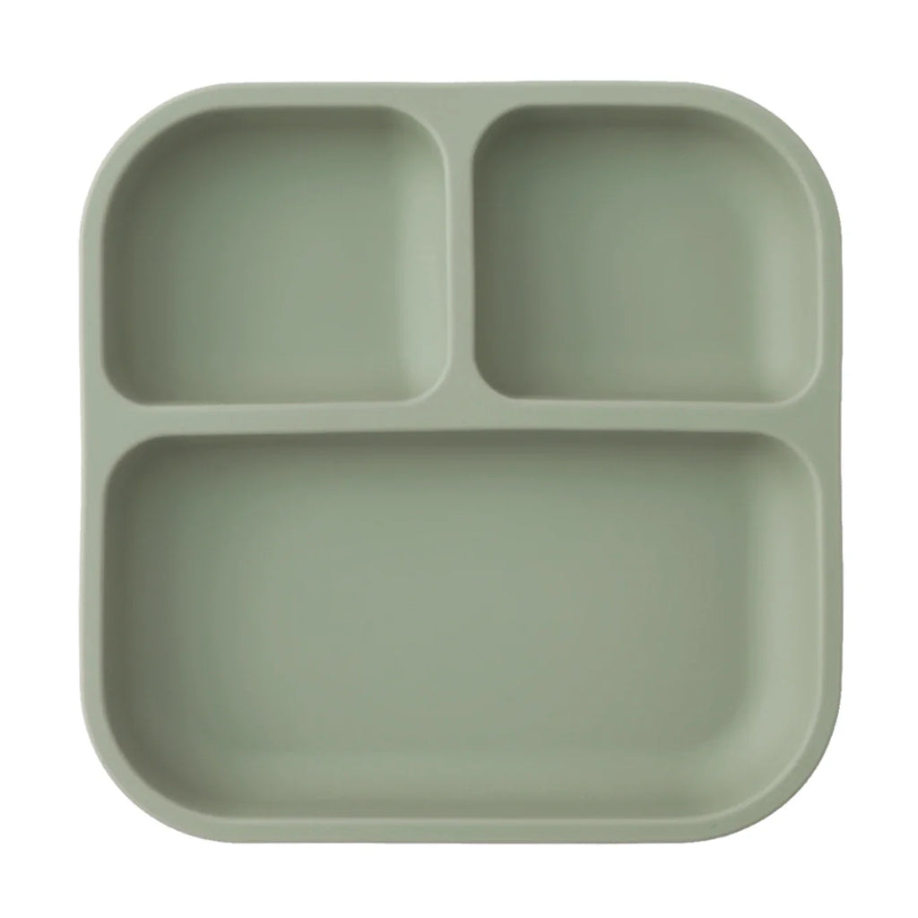 BPA-Free Silicone Suction Divided Baby Plate, Leakproof Toddler Meal Tray, Easy-Clean Kids Dinnerware