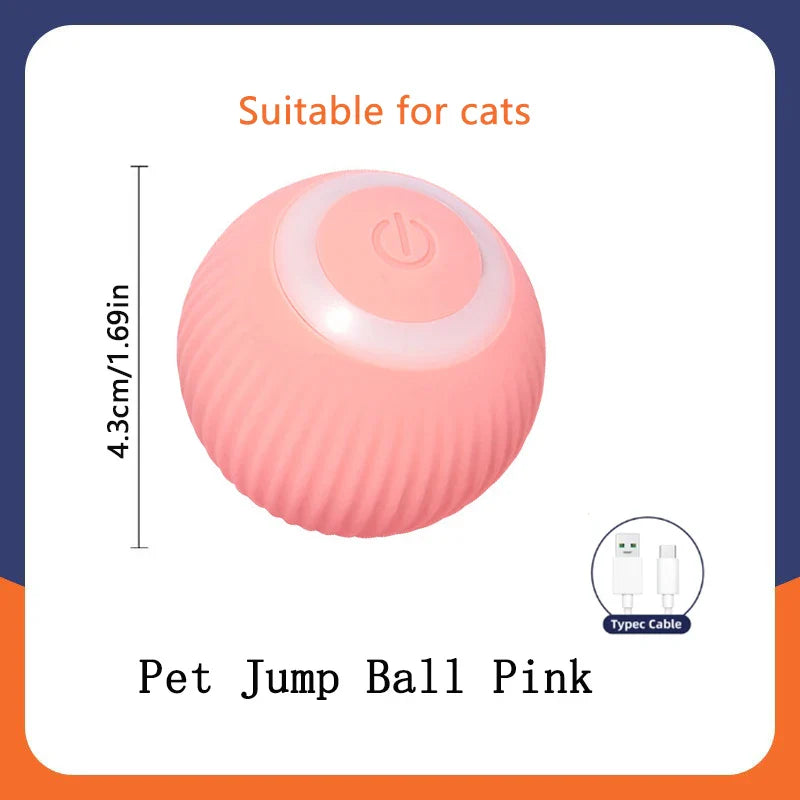 Interactive Rechargeable Pet Ball Toy USB — Automatic Moving Bouncing Ball for Puppies & Kittens, 5.2 cm (2.05 in)
