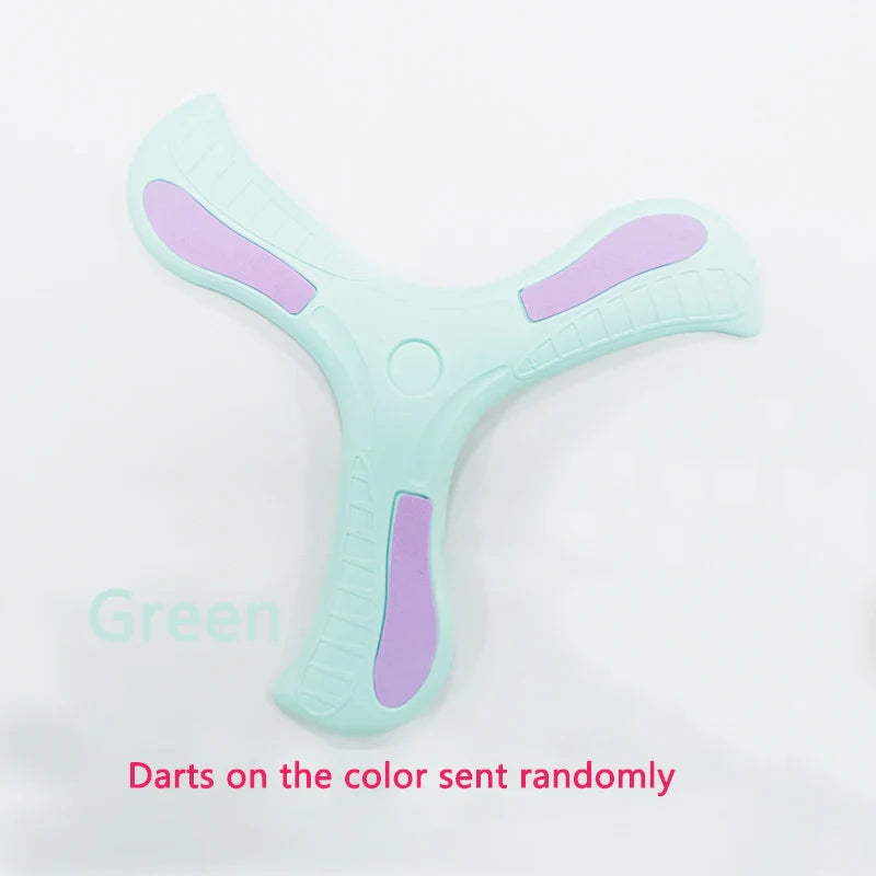 Soft Foam Boomerang Flying Disc for Kids & Adults - 9 x 9 in (23 x 23 cm) Three-Leaf Outdoor Throwing Toy, Unisex