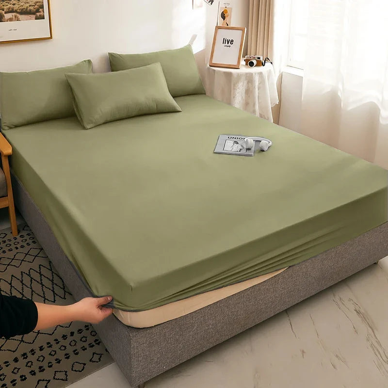 Elastic Fitted Sheet Mattress Cover – Multiple Sizes (90–200 x 200 cm | 35–79 x 79 in) – 100% Polyester, Deep Pocket (No Pillowcases)