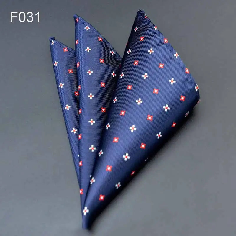 Men's Pocket Square 41 Colors - Plaid Dot Paisley Polyester Handkerchief 25 x 25 cm (9.8 x 9.8 in)