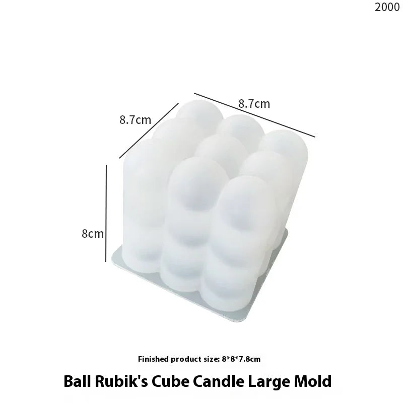 3D Spiral Striped Silicone Candle Mold - Irregular Shape for DIY Candles, Wax, Resin & Clay, 8 x 8 x 15 cm (3.15 x 3.15 x 5.91 in)