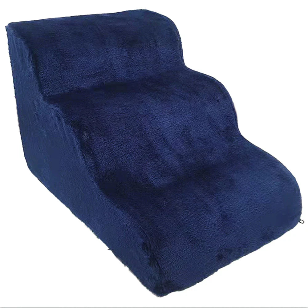 Non-Slip 3-Step Pet Stairs for Dogs & Cats — Removable Washable Cover, Foam Ramp for Bed & Sofa, 23.6 x 16.5 x 15.4 in (60 x 42 x 39 cm)