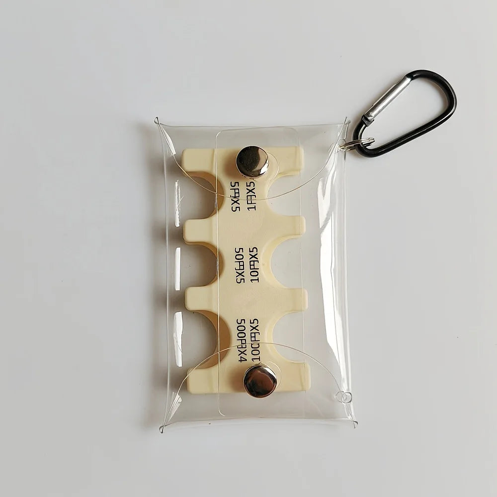 Portable Transparent Coin Clip Organizer Wallet – Small PVC Travel Coin & Card Holder