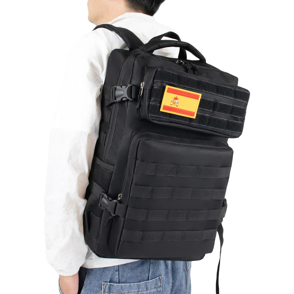 Tactical Backpack 25L/32L/45L Waterproof Large Capacity Travel Rucksack, Multi-Functional Outdoor Hiking & Camping Bag