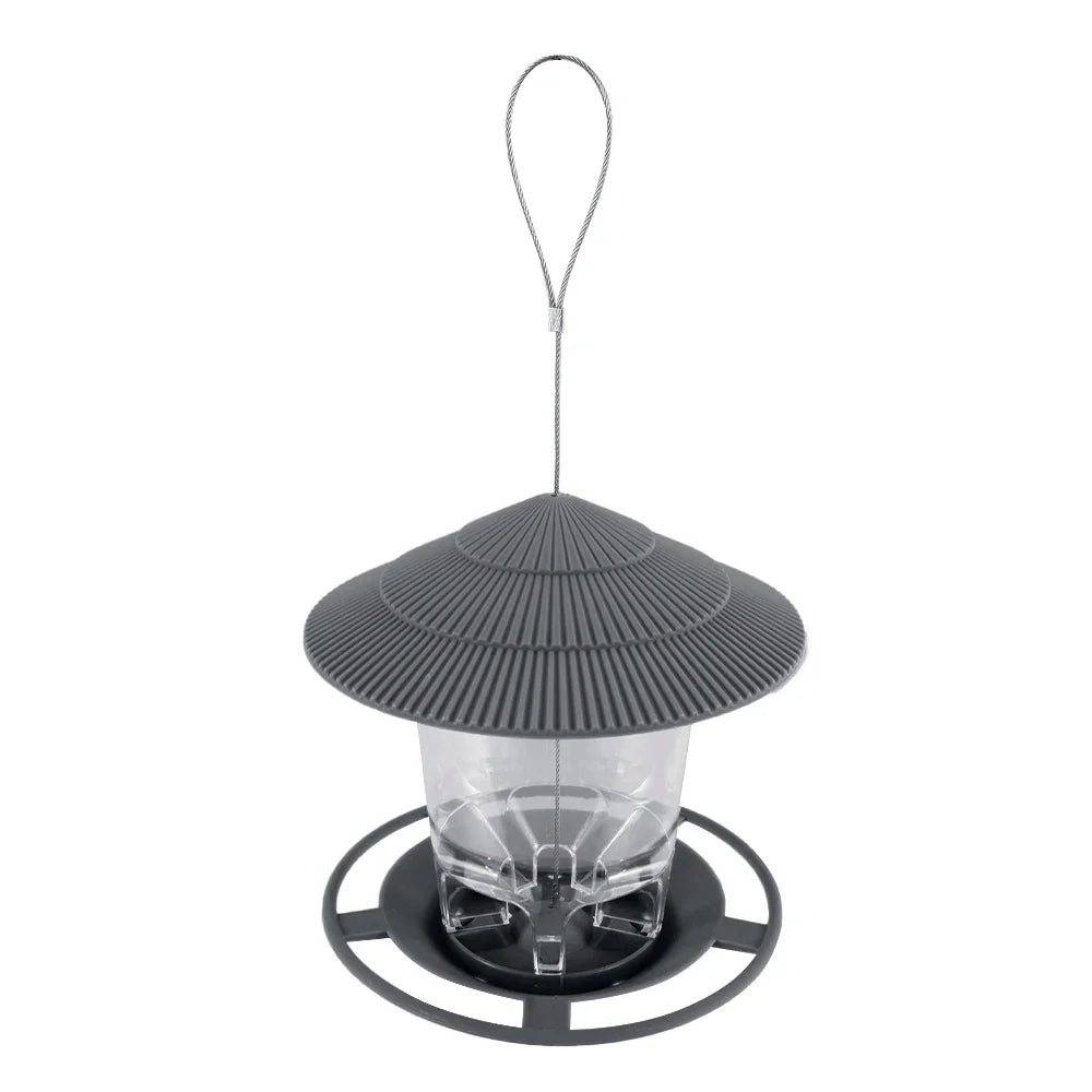 Large Hanging Bird Feeder 2.6 lb (1.2 kg) Hexagonal Peanut & Seed Dispenser with Perches, Outdoor Garden Feeder