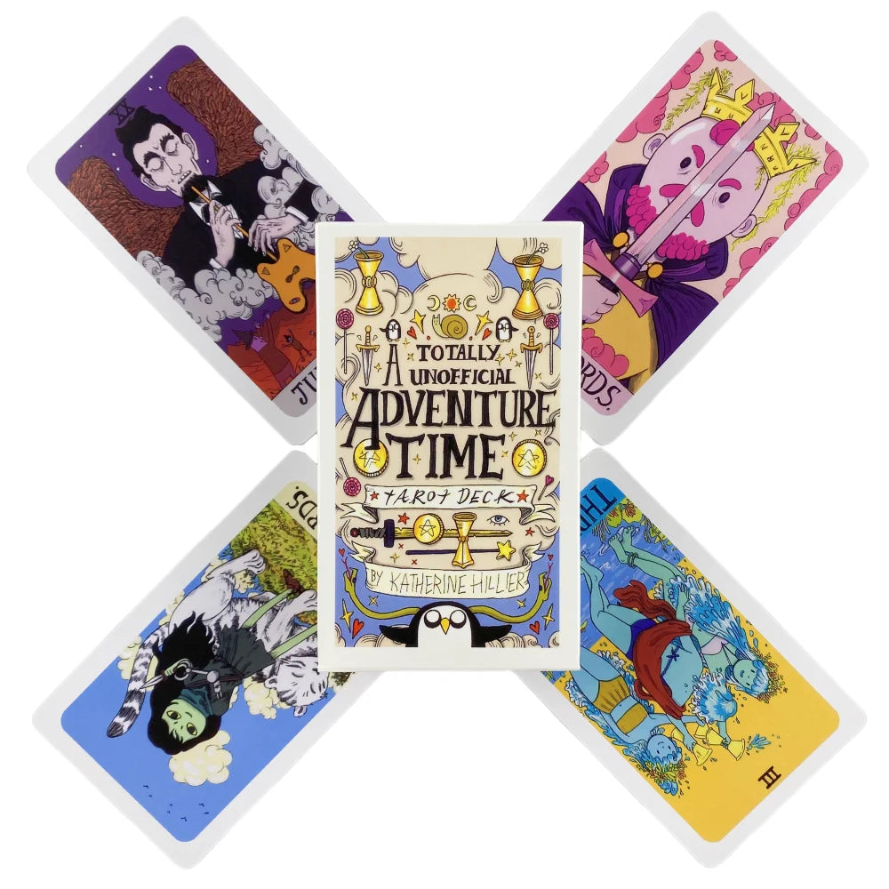 78-Card Illustrated Tarot & Oracle Deck — 10.5 x 6.2 cm (4.13 x 2.44 in) Divination & Playing Cards