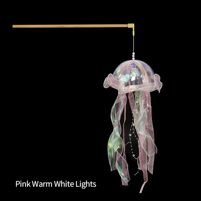 Jellyfish LED Lantern Night Light - Hanging Ocean Mermaid Bedroom & Party Decor for Kids