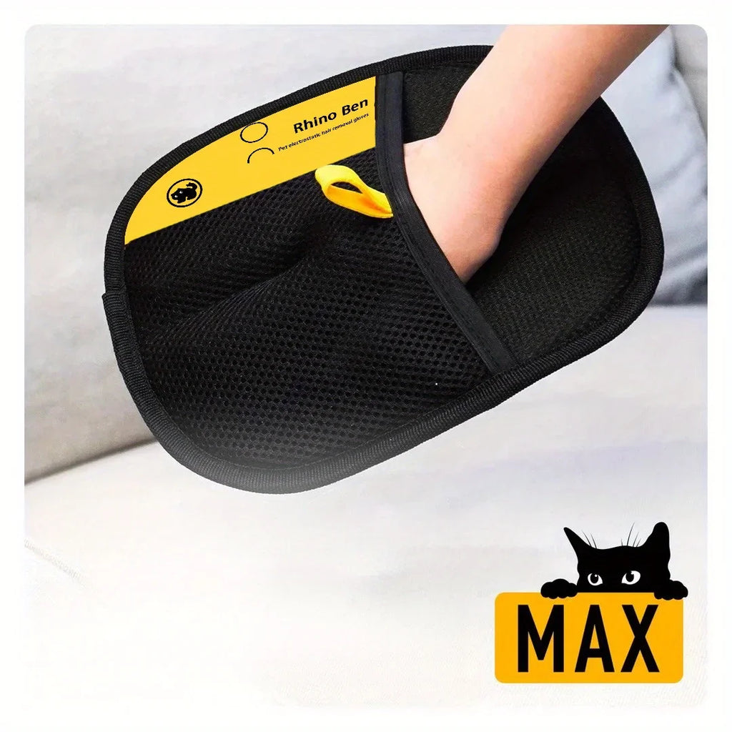 2-Pack Pet Hair Removal Gloves – Double-Sided Grooming Gloves for Cats & Dogs, Anti-Shedding Brush