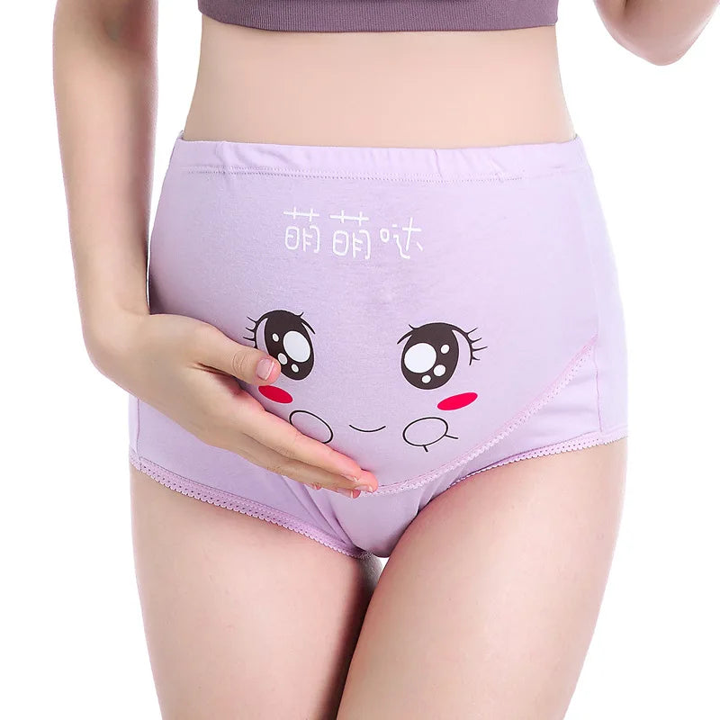 High Waist Cotton Maternity Panties for Pregnant Women, Abdominal Support Pregnancy Underwear