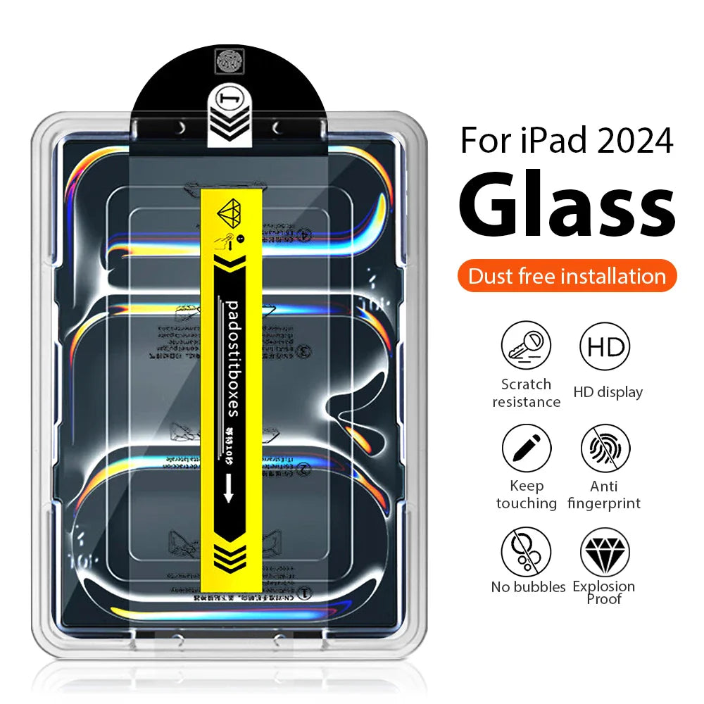 Tempered Glass Screen Protector for iPad Pro, Air & Mini — Fits 13-inch (33 cm), 12.9-inch (32.8 cm), 11-inch (27.9 cm), 10.9-inch (27.7 cm), 10.2-inch (25.9 cm), 8.3-inch (21.1 cm) — Anti-Fingerprint, Scratch-Resistant,