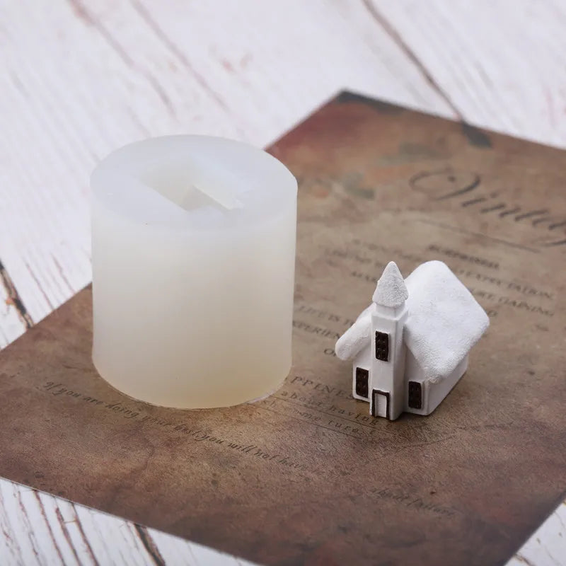 Christmas House Igloo Silicone Mold for Candle Making, Fondant & Chocolate Cake Baking