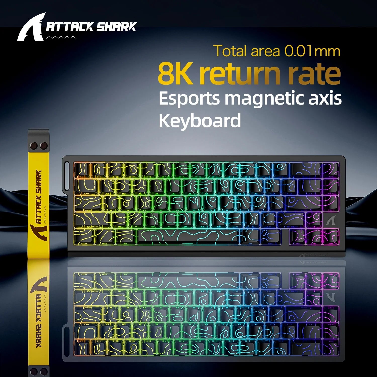 Magnetic Mechanical RGB Gaming Keyboard — 0.01mm Precision, 8000Hz Polling, 128K Scan, 0.125ms Response, Hot-Swap, Multi-Mode