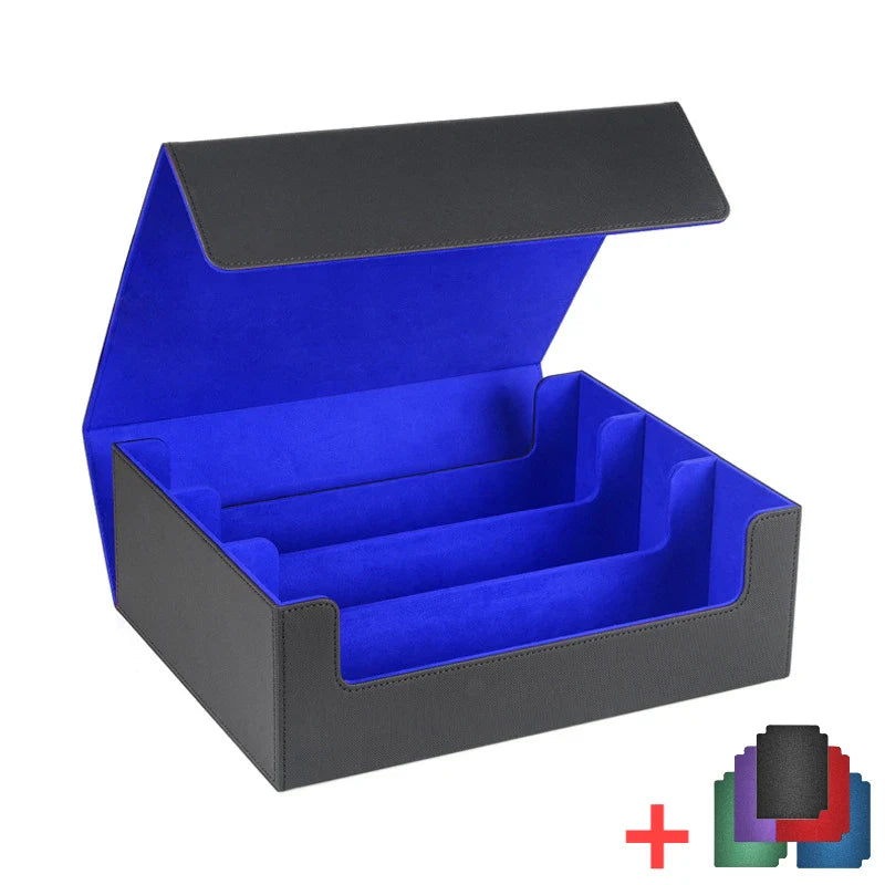 PU Leather Trading Card Storage Box – Holds 1800+ Cards | Magnetic Closure Commander Deck Case for MTG, Pokémon & TCG