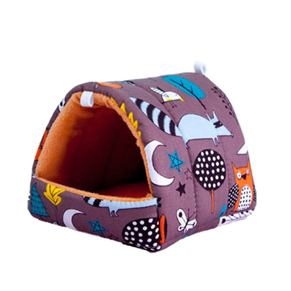 Hanging Cotton Nest Bed for Small Pets - Warm Flannel Hamster & Guinea Pig House (S/M/L/XL; 3.15–7.87 in / 8–20 cm)