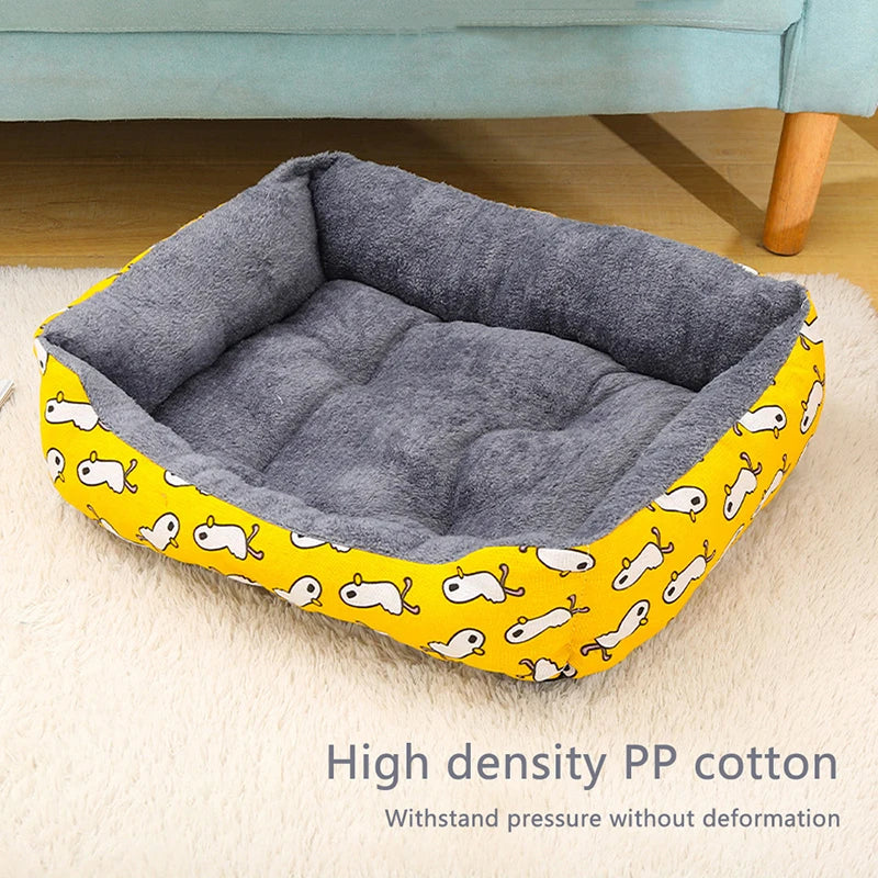 Plush Winter Pet Bed for Dogs & Cats - Thickened Breathable Dog Sofa with Non-Slip Bottom, Multiple Sizes S-XXXL