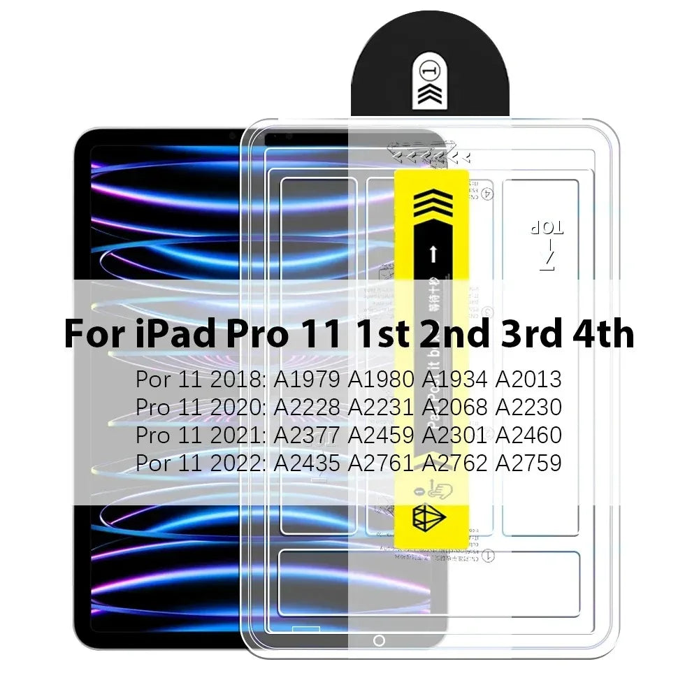 Tempered Glass Screen Protector for iPad — Compatible with iPad Pro 12.9, iPad Pro 11, iPad Air & iPad Mini — 1 Pack