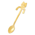 Stainless Steel Cat Teaspoon - Cute Mini Coffee & Dessert Spoon for Ice Cream and Snacks