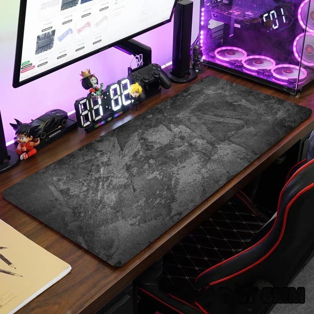 XXL Desk Mat 900x400mm (35.4 x 15.7 in) Overlocked Extended Gaming Mouse Pad, Grey