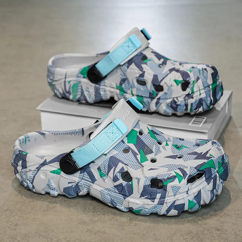 Men's Camouflage EVA Clogs Slip-On Garden Sandals - Casual Outdoor & Home Shoes