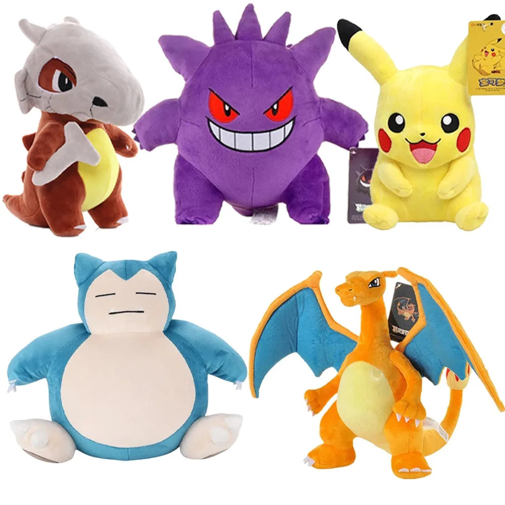 Cute Pikachu Pichu Charmander Bulbasaur Squirtle Psyduck Eevee Plush Soft Stuffed Doll 6-12 in (15-30 cm)