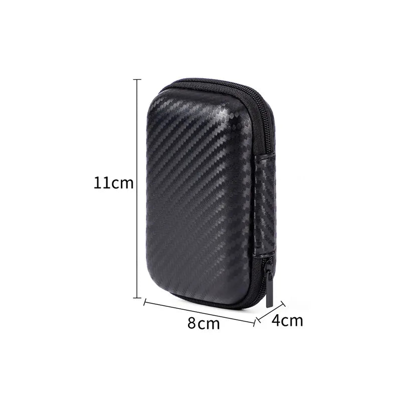 Portable EVA Zipper Pouch Cable Organizer for Chargers Power Banks & External Hard Drives - Single or 2-Pack