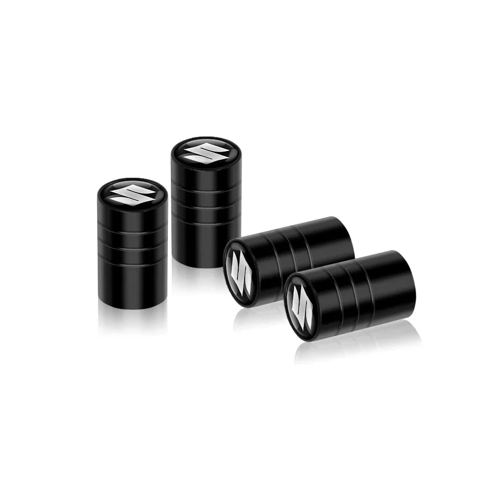 4-Pack Aluminum Tire Valve Stem Caps – Universal Metal Wheel Air Valve Covers