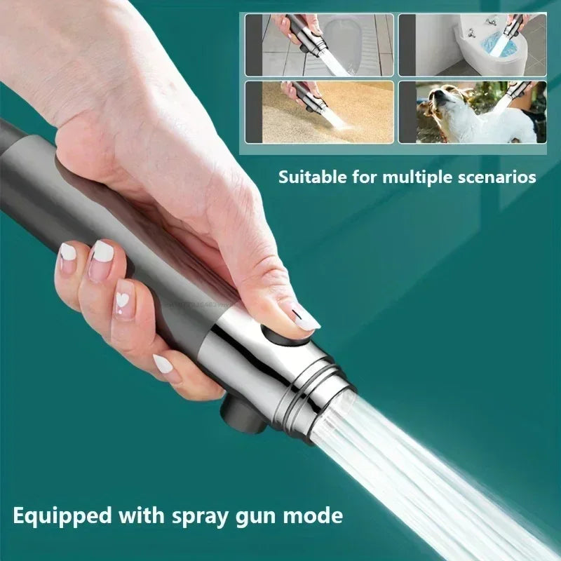High Pressure Handheld Shower Head with Filter, One-Key Stop and Massage - Bathroom Shower Accessory