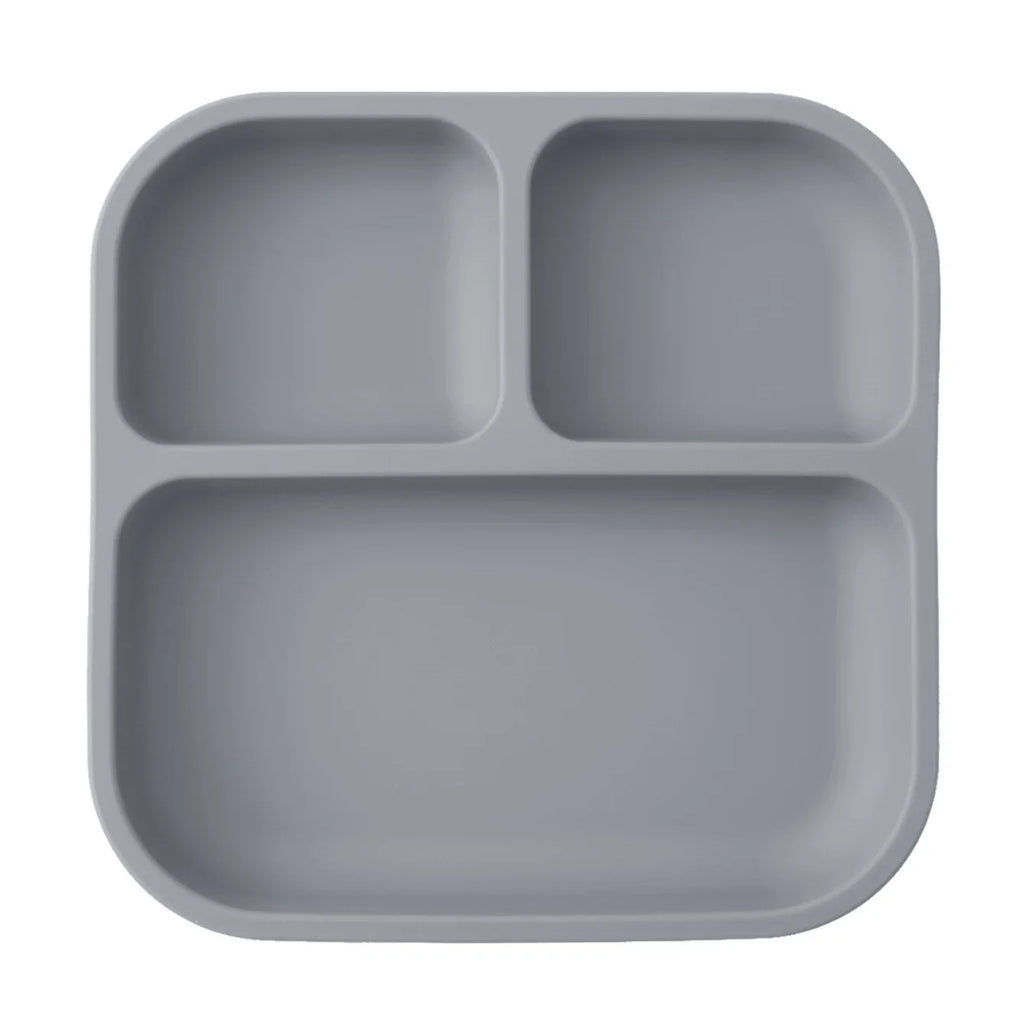 BPA-Free Silicone Suction Divided Baby Plate, Leakproof Toddler Meal Tray, Easy-Clean Kids Dinnerware