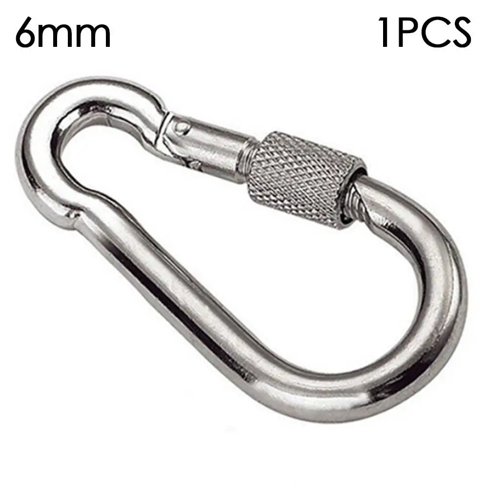 M4-M12 304 Stainless Steel Screw-Lock Quick Link Carabiner 1/2-Pack Outdoor Climbing & Camping Gear