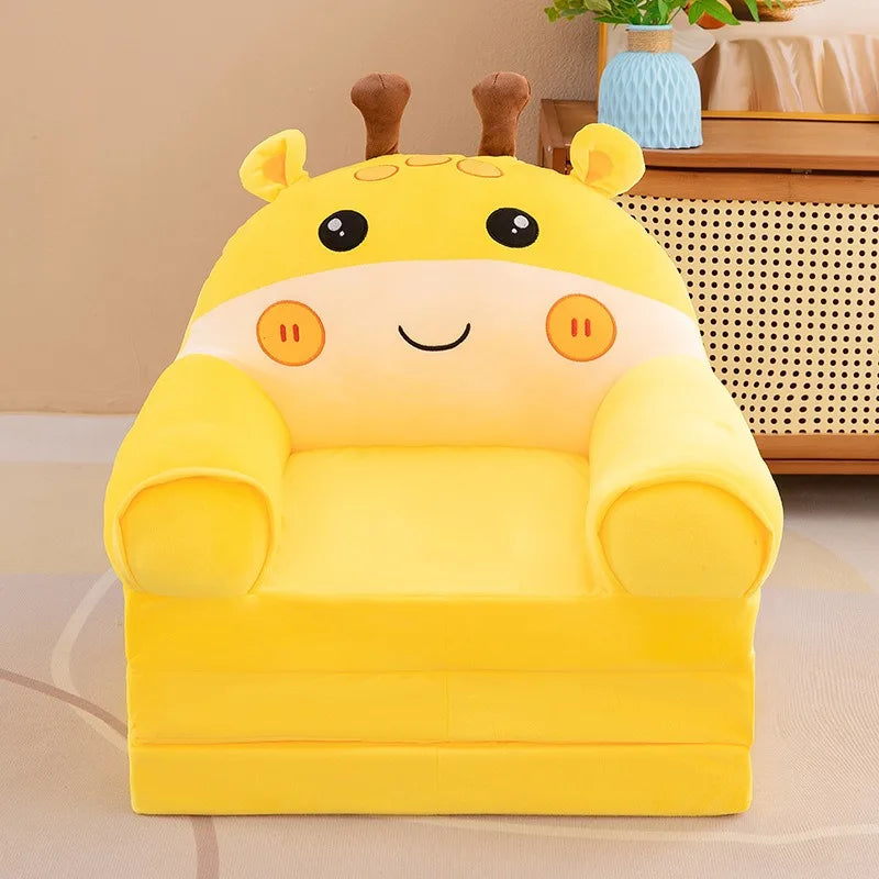 Kids Folding Sofa Bed – Convertible Toddler Seat & Nap Couch with Removable Washable Cover