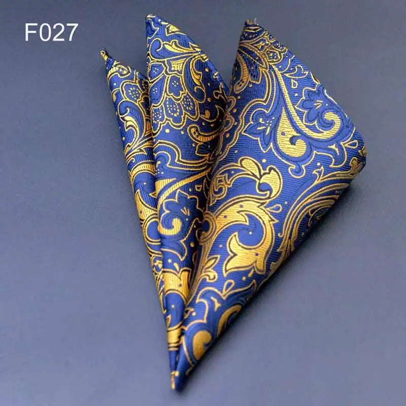 Men's Pocket Square 41 Colors - Plaid Dot Paisley Polyester Handkerchief 25 x 25 cm (9.8 x 9.8 in)