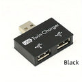 USB 2.0 1-to-2 USB-A Splitter Adapter - 2-Port USB Hub for Charging & Data Transfer