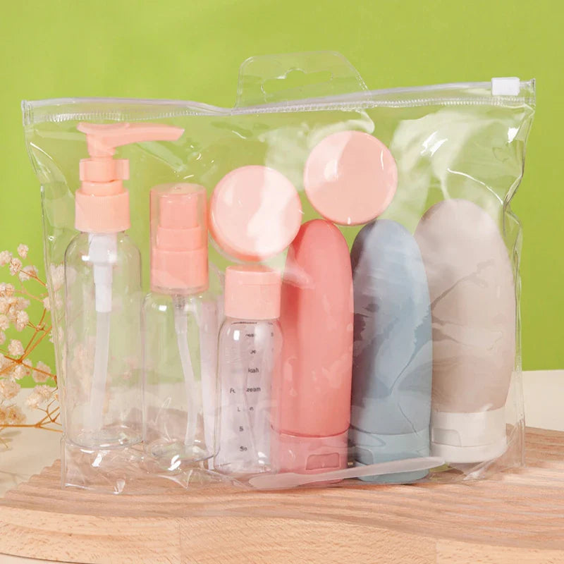 Travel Refillable Bottle Set — Perfume Spray, Lotion & Shampoo Tubes (120 ml / 4.06 fl oz, 60 ml / 2.03 fl oz) Portable Cosmetic Containers