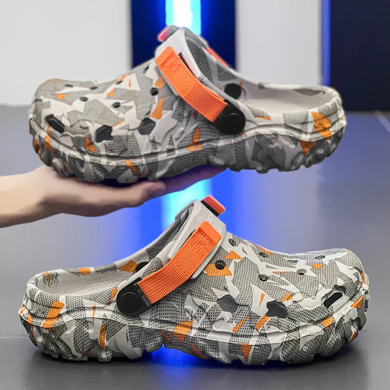Men's Camouflage EVA Clogs Slip-On Garden Sandals - Casual Outdoor & Home Shoes