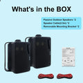 3.5-Inch (89mm) Passive Outdoor Wired Speaker Pair, 200W 3-Way Waterproof Mountable Wall Speakers for Patio, Marine, Boat