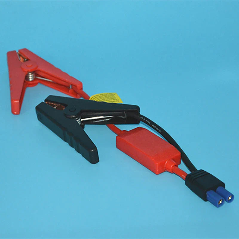 Car Jump Starter Cable – 12.3 in (31.3 cm) Portable 12V Battery Booster Cable with EC5 Plug & Alligator Clamps