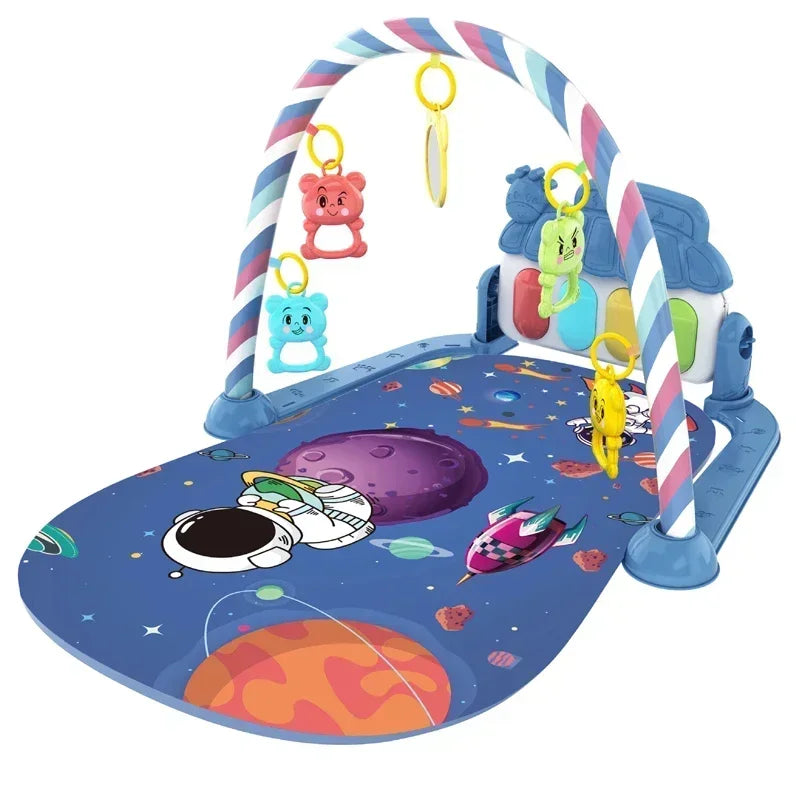Baby Musical Play Mat with Light-Up Piano Keyboard - Activity Gym & Tummy Time Mat for Infants