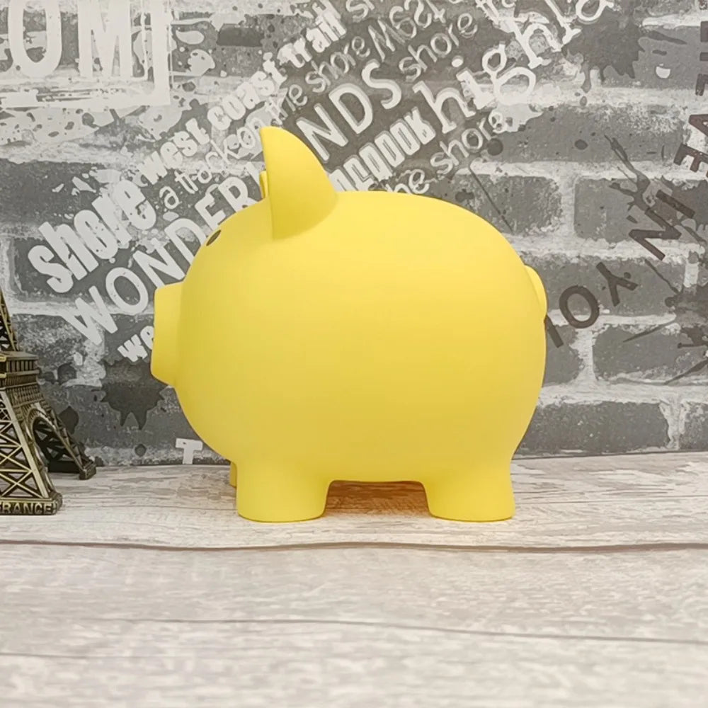 Cute Cartoon Pig Piggy Bank - Kids Coin Bank Money Saving Box (3.5 in / 9 cm)