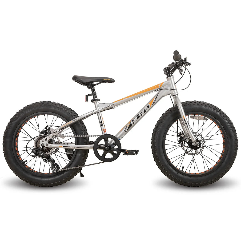 20-Inch (500mm) Kids Fat Tire Mountain Bike – 7-Speed, Dual Disc Brakes, Ages 5+