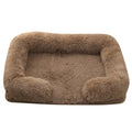 Square Plush Dog Bed with Memory Foam – Thickened Winter Pet Sofa Bed with Removable Cover (S/M/L/XL)